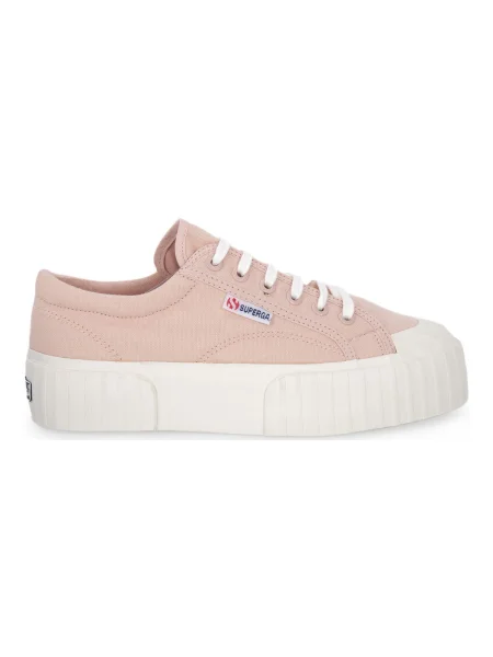 Csíkos félcipő Superga rózsaszín