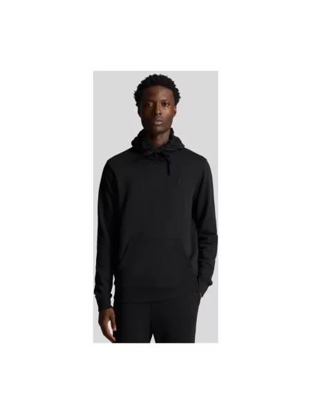 Bluza z kapturem Lyle & Scott z kapturem czarna