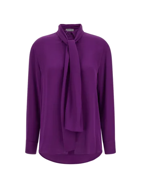 Gulerat cămașă Balenciaga de mătase violet