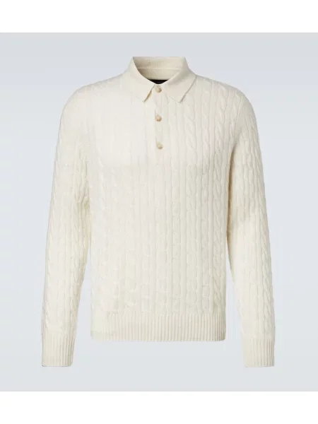 Pulover Arch4 din cașmir alb