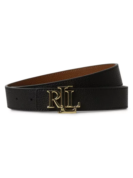 Ze skóry bydlęcej z funkcją dwustronną Lauren Ralph Lauren czarny
