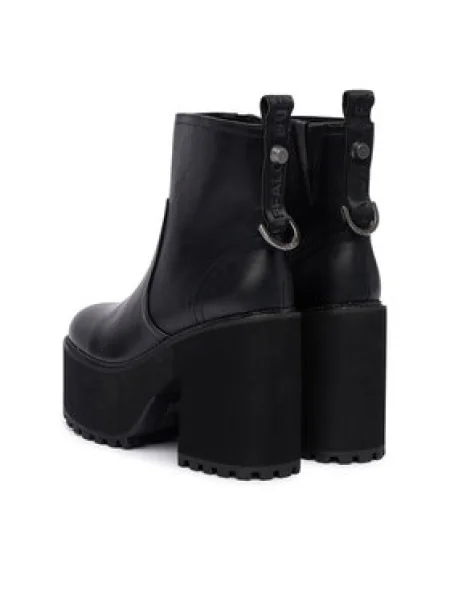 Buffalo bokacsizma Killah Zip Boot Mid női magassarkú fekete