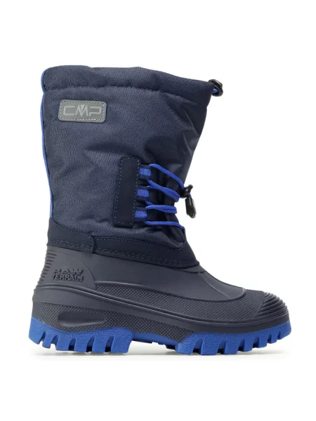 Śniegowce juniorskie CMP Ahto Snowboots Wp b.blue/royal czarne