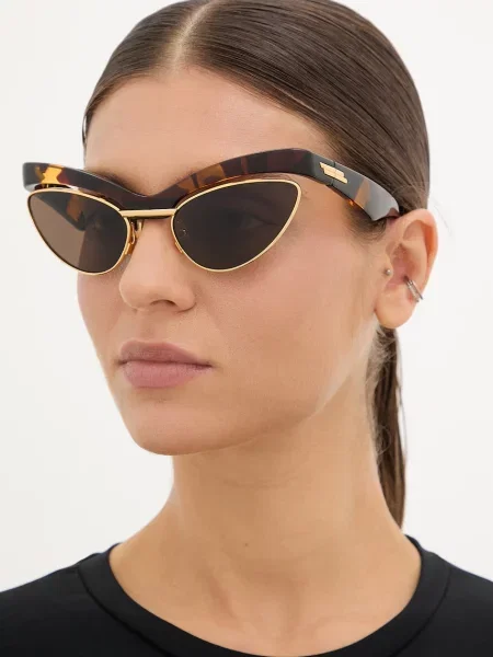 Bottega Veneta ochelari de soare cat eye pentru femei maro