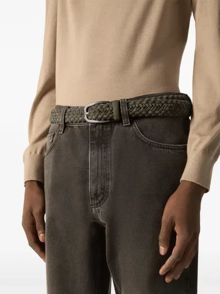 Nubuck ζωσμένος ζώνη Zegna πράσινο