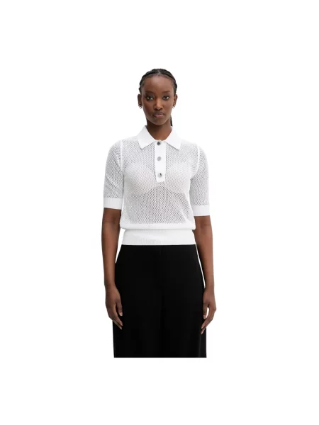 Sportmax polo Casta beżowy biała