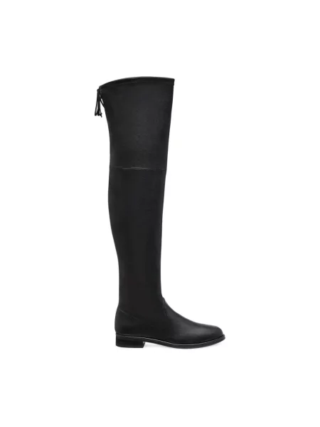 Muszkieterki Stuart Weitzman skórzane czarne