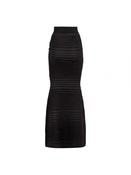 Dzianinowa spódnica maxi Nina Ricci dzwony czarna