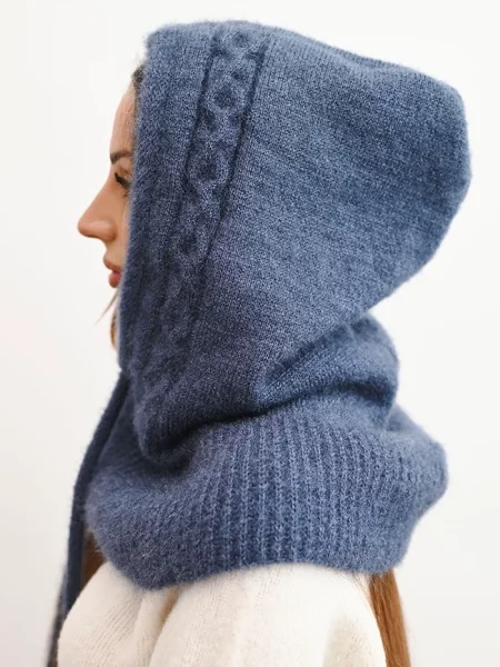 Kapa Polski s kapuljačom plava
