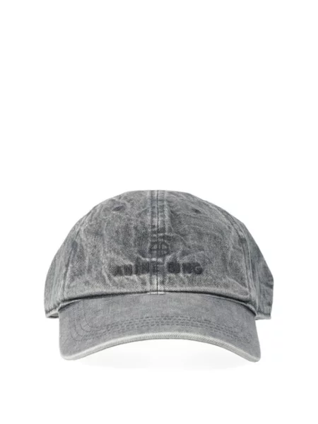 Anine Bing JEREMY BASEBALL CAP czapka z daszkiem jeansowa szara