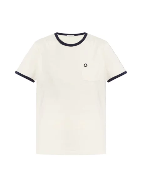 Koszulka Moncler z logo beżowa