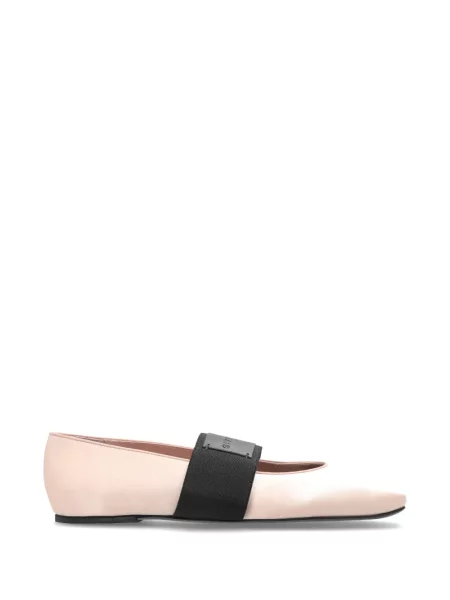 Balerini Givenchy cu bretele cu autograf roz