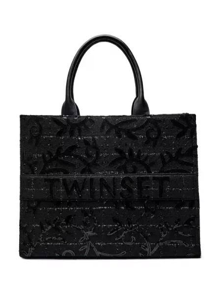 TWINSET Geantă shopper Victoria negru