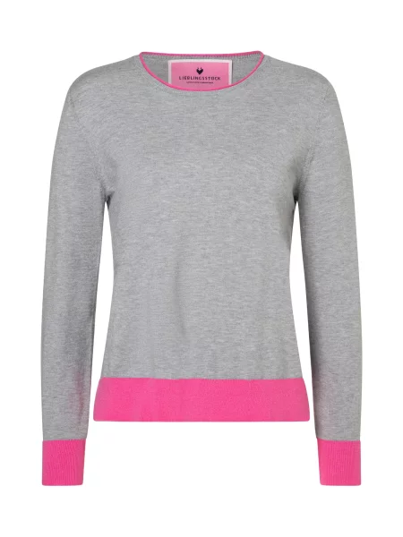 LIEBLINGSSTÜCK Pulover Karia amestecat / roz neon / argintiu gri