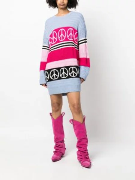 Džinsinė suknelė Moschino Jeans mėlyna