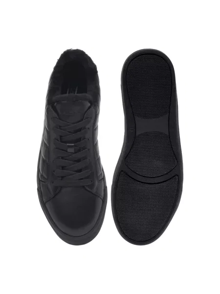 Sneakersy Baldinini skórzane ażurowe czarne
