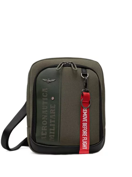 Geantă crossbody Aeronautica Militare cu imagine verde