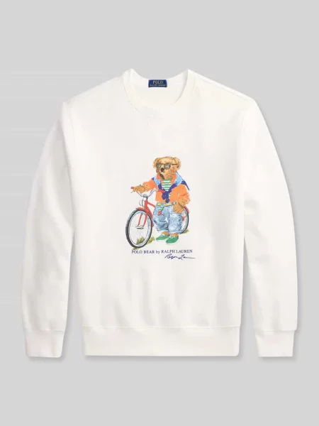 Bluza Polo Ralph Lauren z nadrukiem biała