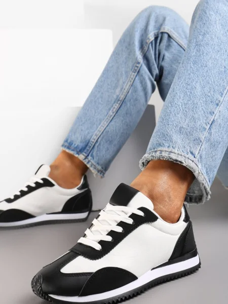 Sneakers cu Inserții Decorative Fania negri