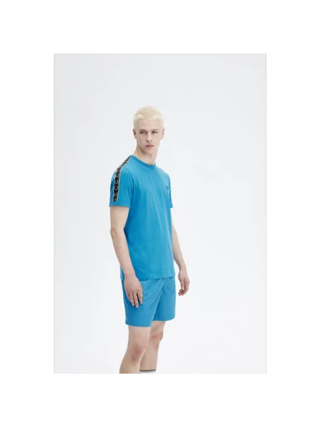 Koszulka Fred Perry retro niebieska