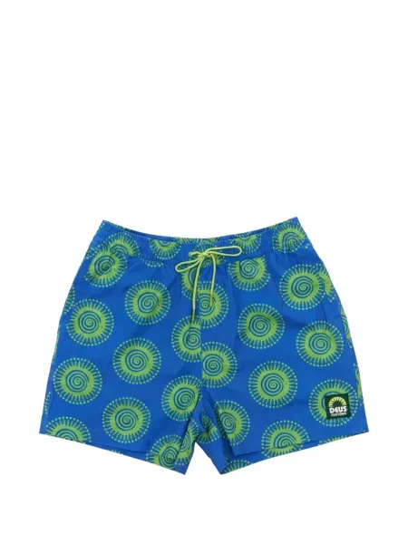 Slip de baie Deus Ex Machina cu imagine albastru
