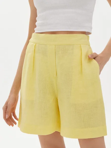 Повседневные шорты Feel And Fly без косточек желтые