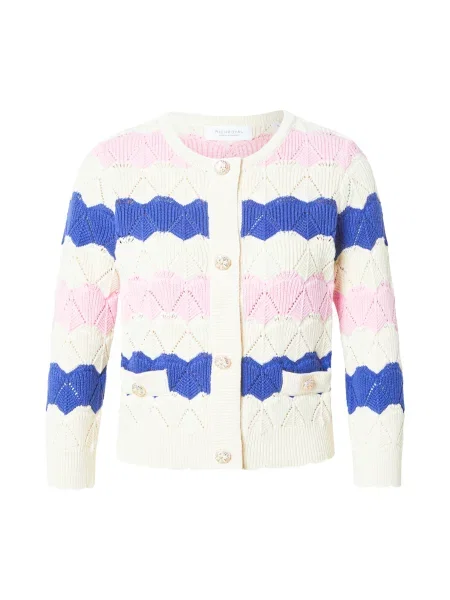 Rich & Royal Geacă tricotată / albastru închis / roz bej