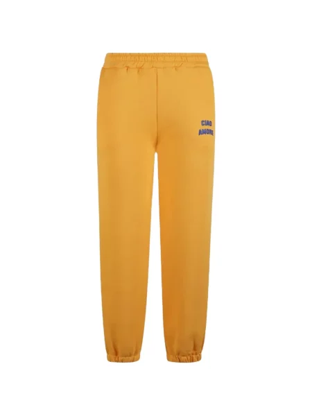 Pantaloni Giada Benincasa cu imagine alergare galben