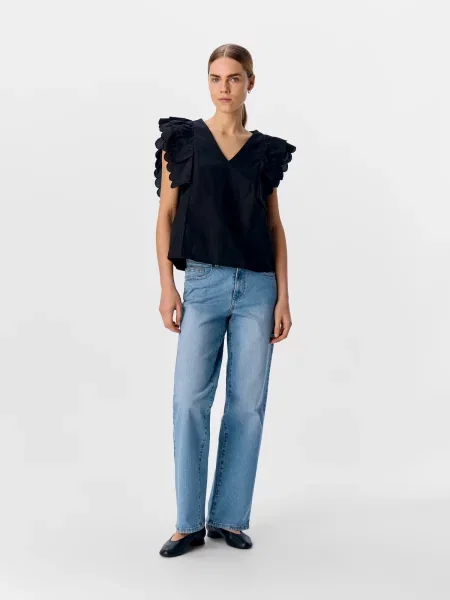 OBJECT Bluză OBJHOPE PAPAYA' negru