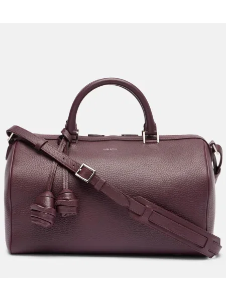 Torebka skórzana Magda Butrym fioletowa