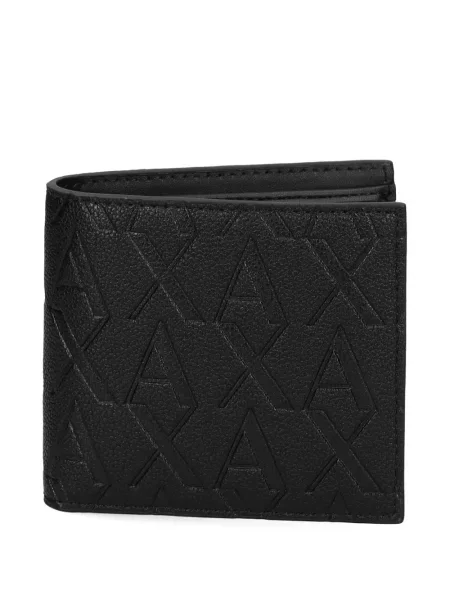 Portofel Armani Exchange cu autograf negru