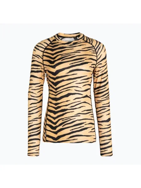 Tricou mânecă lungă Surfanic cu dungi de tigru cu decolteu în U