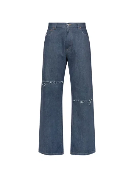Blugi cu picior larg Mm6 Maison Margiela albastru