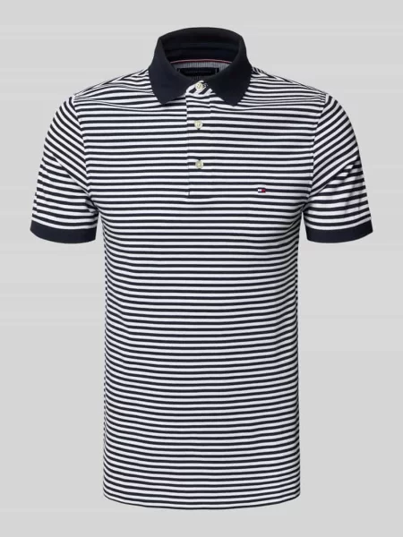 Koszulka polo o kroju slim fit z wyhaftowanym logo Tommy Hilfiger