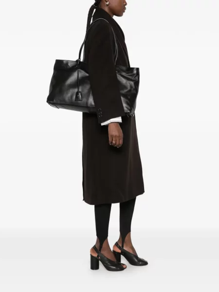 Geantă shopper Low Classic din piele clasică negru