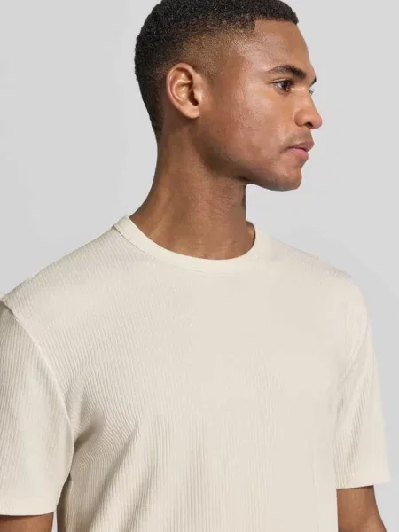T-shirt o kroju regular fit z mieszanki bawełny i modalu Tom Tailor Denim biała