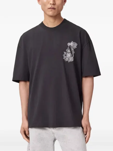Tricou Allsaints cu imagine negru