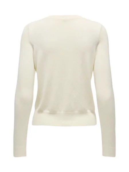 Gulerat pulover Only alb