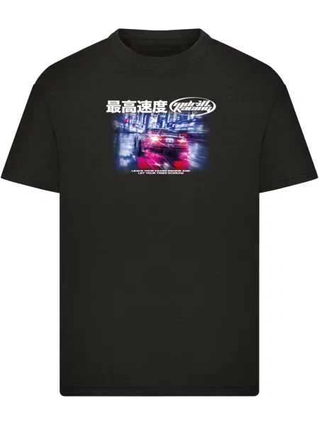Mister Tee Póló Drift Racing indigó / piros / fekete fehér