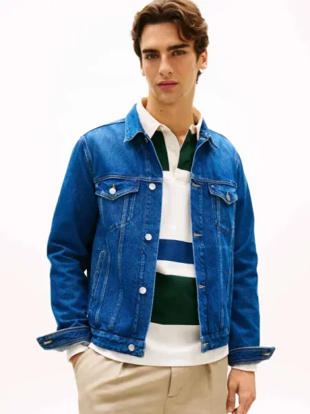 Tommy Hilfiger Geacă de blug TH x F.C. Liverpool albastru