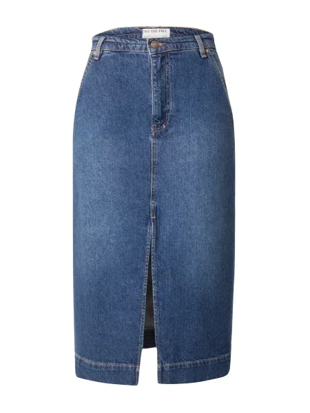 Free People Sukňa denim modrá