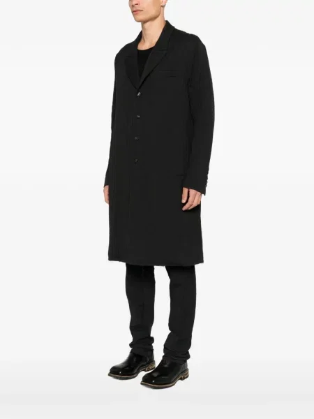 Palton Masnada cu model herringbone negru