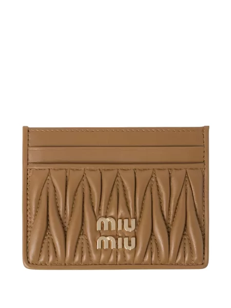 Portofel Miu Miu din piele maro