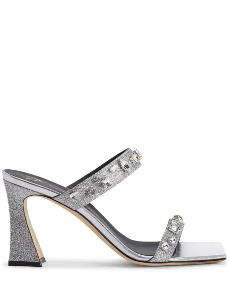 Sandale Giuseppe Zanotti de cristal argintiu