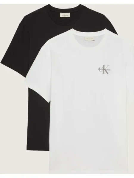 Klasszikus pólóing Calvin Klein Jeans autogrammal fehér