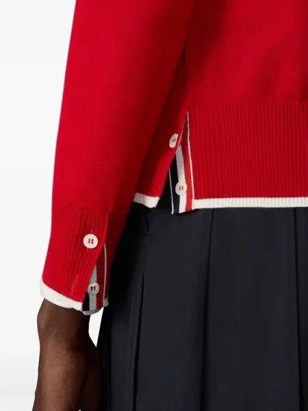 Cardigan Thom Browne de lână roșu