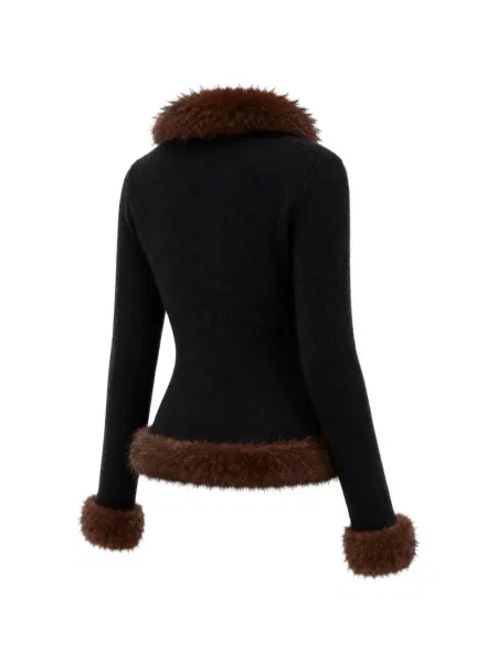 Cardigan Self-portrait tricotate negru