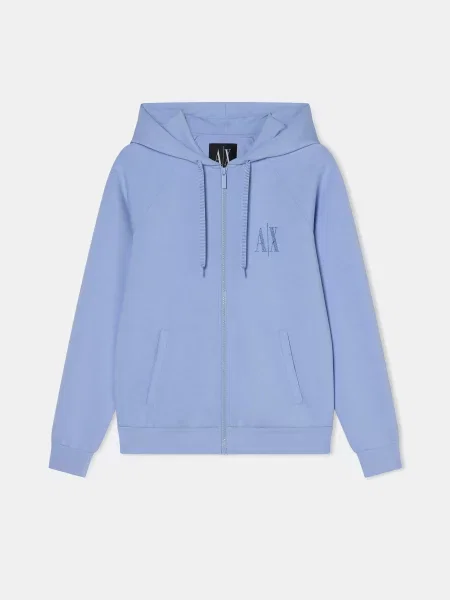 Худі Armani Exchange віскоза/поліестер блакитний