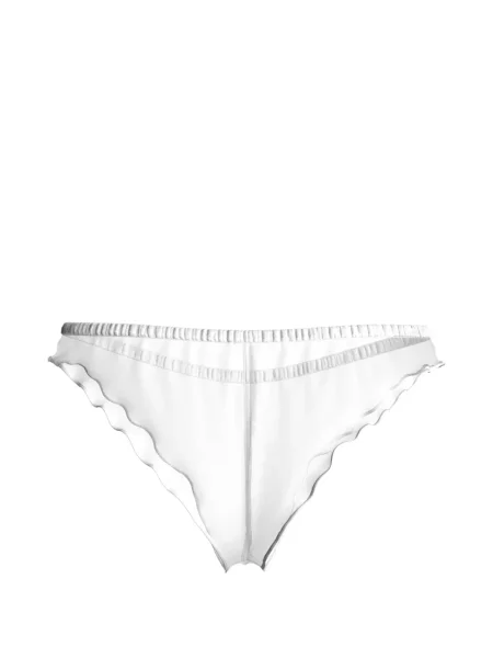 Chiloți tanga Maison Close cu volane alb