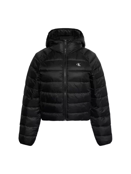 Ocieplana kurtka jeansowa Calvin Klein Jeans czarna